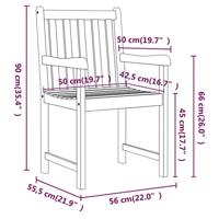 Tuinstoelen 2 st massief acaciahout - thumbnail