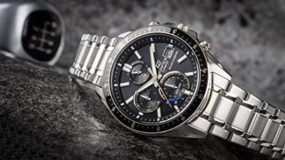 Casio EFS-S510D-1AVUEF Zwart Zilverkleurig Heren horloge - thumbnail