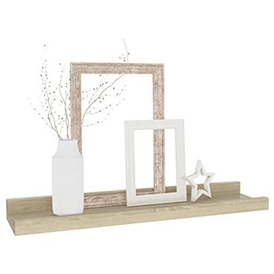 Wandschappen 2 st 40x9x3 cm sonoma eikenkleurig