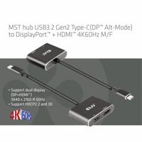 CLUB3D CSV-1552 video kabel adapter USB Type-C HDMI + DisplayPort - thumbnail