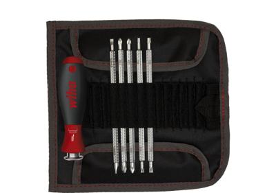 Wiha 281T6-01 SET 6tlg Wisselklingset 6-delig Plat, Kruiskop Phillips, Kruiskop Pozidriv, Binnen-Torx Werkplaats