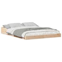 Bedframe Bruin 140 x 190 cm Massief grenenhout - thumbnail