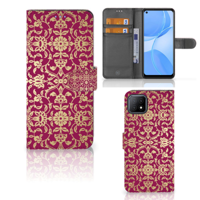 Wallet Case OPPO A73 5G Barok Pink Wallet Case OPPO A73 5G Barok Pink