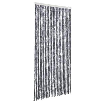 Vliegengordijn 100x220 cm chenille zilverkleurig