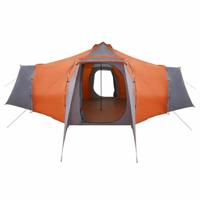 Tent met dak Grijs en Oranje 492 x 492 x 275 cm Polyester - thumbnail