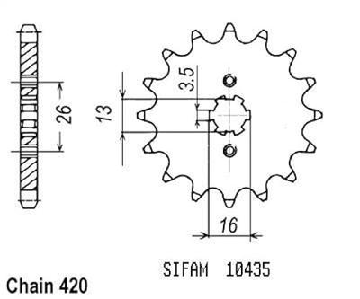 ESJOT Sprocket 420 15z standard