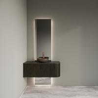 Badkamermeubelset Gliss Design Alluro 100 cm Links Charcoal - thumbnail