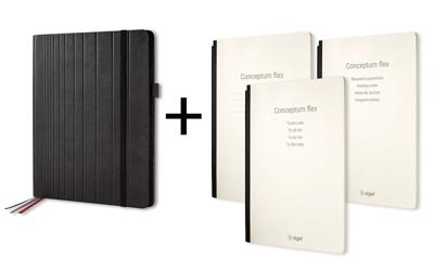 Sigel SI-CF131 Conceptum Flex Business Organiser A5 Zwart/Kunstleer + 3 Schriften