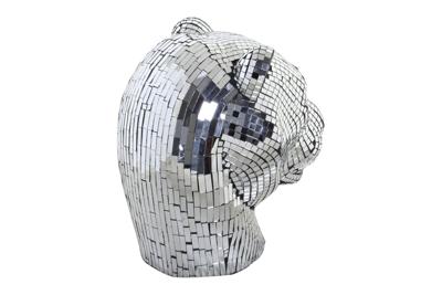 Decoratieve figuren DKD Home Decor 31 x 31 x 32 cm Zilverkleurig Luipaard Verchroomd