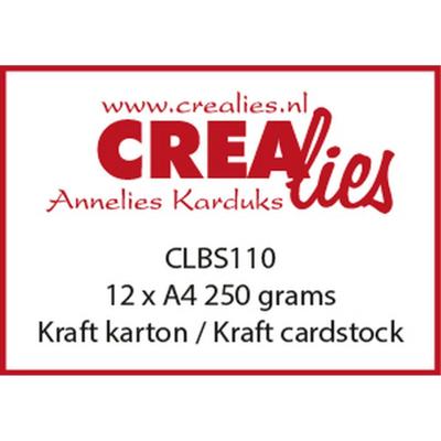 Crealies • kraft karton 250 grams 12pcs