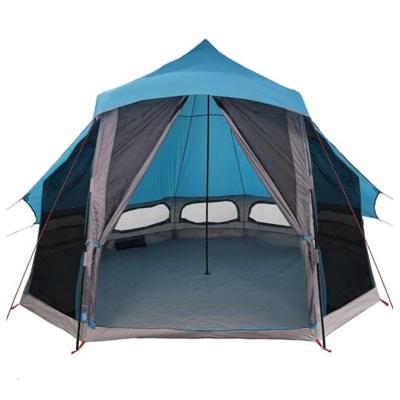 Familie Tipi Tent met dak Blauw 404 x 370 x 270 cm