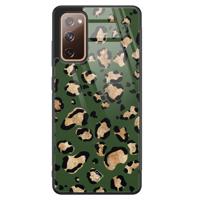 Samsung Galaxy S20 FE glazen hardcase - Luipaard groen - thumbnail
