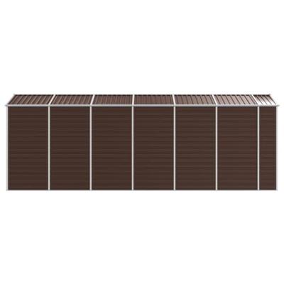 Tuinschuur 191x555x198 cm gegalvaniseerd staal bruin