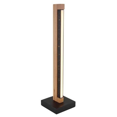 Globo Design tafellampStarla zwart met hout 48cm - 67849T