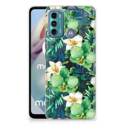 Motorola Moto G60 | TPU Case | Orchidee Groen Motorola Moto G60 | TPU Case | Orchidee Groen