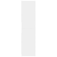 Kledingkast 80x50x200 cm bewerkt hout wit - thumbnail