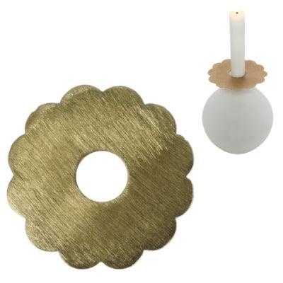 Stjernsund kaarsenring loua bloem messingkleurig 9,3 cm | 24 stuks