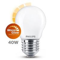 Philips LED 871951432449700 LED-lamp Energielabel D (A - G) E27 Kogel 3.4 W = 40 W Warmwit (Ø x h) 45 mm x 78 mm Dimbaar (dim to warm) 1 stuk(s) - thumbnail