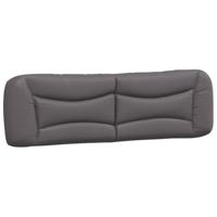 Hoofdbordkussen 180 cm kunstleer grijs - thumbnail