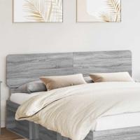 Hoofdbord met hoofdeinde Grijs Sonoma 180 cm Bewerkt hout - thumbnail