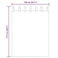 Gordijnen voile met lussen 2 st 140x175 cm lichtroze - thumbnail