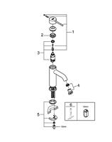 Wastafelmengkraan GROHE Essence Opbouwkraan Cool Sunrise Geborsteld - thumbnail