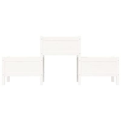 Plantenbak 178,5x44x75 cm massief grenenhout wit