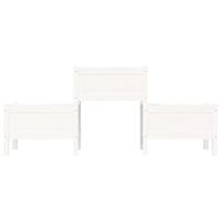 Plantenbak 178,5x44x75 cm massief grenenhout wit - thumbnail