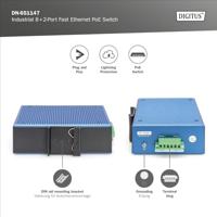 Digitus DN-651147 Industrial Ethernet Switch 8 + 2 poorten 10 / 100 / 1000 MBit/s - thumbnail