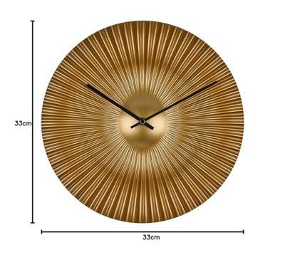TFA Dostmann 60.3031.53 Wandklok Kwarts 330 mm x 50 mm x 330 mm Goud - thumbnail