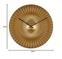TFA Dostmann 60.3520.53 Wandklok Zendergestuurd 330 mm x 50 mm x 330 mm Goud - thumbnail