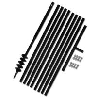 Grondboor 80mm met 9m verlengstuk Staal - thumbnail