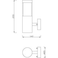Deko Light Porrima II 731107 Wandlamp GU10 Zilver - thumbnail