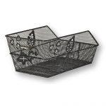 Basil cento flower- fietsmand - achterop - zwart - thumbnail