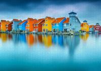 Houses on Water - Groningen Nederland Puzzel 1000 Stukjes - thumbnail