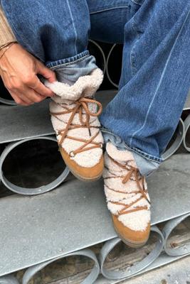 Isabel Marant enkellaarsjes Nowles BO0039FA-C4O03S ecru/cognac