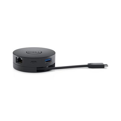 DELL Mobile Adapter DA300 Bedraad USB 3.2 Gen 2 (3.1 Gen 2) Type-C Zwart