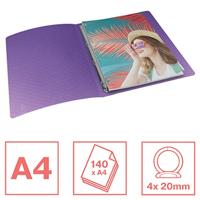 Esselte Colour&apos;Breeze ringmap, 4 ringen, PP, ft A4, met soepele kaft, lavendel - thumbnail