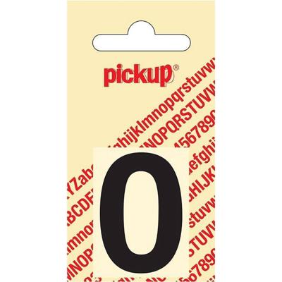 Plakcijfer Helvetica 40 mm Sticker zwarte cijfer 0 Pickup - Pickup