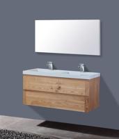 Badkamermeubelset Sanilux Senza Wood 120x47x50 cm Massief Eikenhout - thumbnail