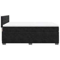 Boxspring met matras fluweel zwart 140x200 cm - thumbnail