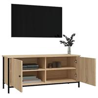 Tv-meubel 102x35x45 cm bewerkt hout sonoma eikenkleurig - thumbnail