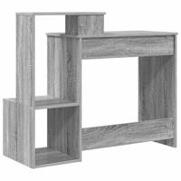 Bureau met plank Grijs Sonoma 106 x 40 x 88.5 cm Bewerkt hout - thumbnail