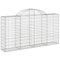 Schanskorf gewelfd 200x30x100/120 cm gegalvaniseerd ijzer - thumbnail