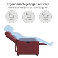 Sta-op-stoel kunstleer wijnrood - thumbnail