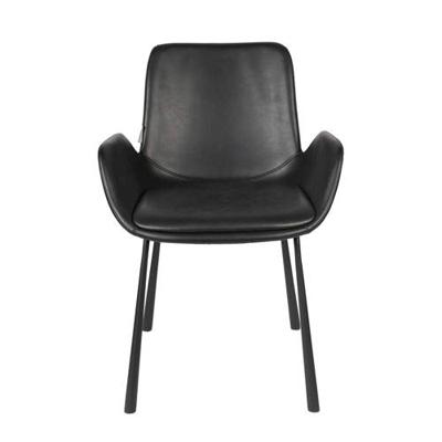 Zuiver Eetkamerstoel 'Brit' PU leer, kleur Zwart