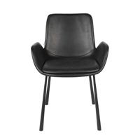 Zuiver Eetkamerstoel 'Brit' PU leer, kleur Zwart - thumbnail