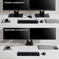 Manhattan 461887 Monitor-tafelbeugel 2-voudig 43,2 cm (17) - 81,3 cm (32) Zwart Kantelbaar en zwenkbaar - thumbnail