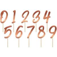 Cake Toppers Cijfers Roségoud Elegant Blush - 20 stuks - thumbnail