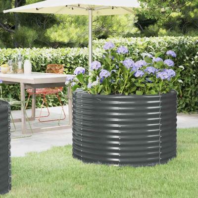 VidaXL Plantenbak 100x100x68 cm gegalvaniseerd staal antracietkleurig VidaXL Plantenbak 100x100x68 cm gegalvaniseerd staal antracietkleurig